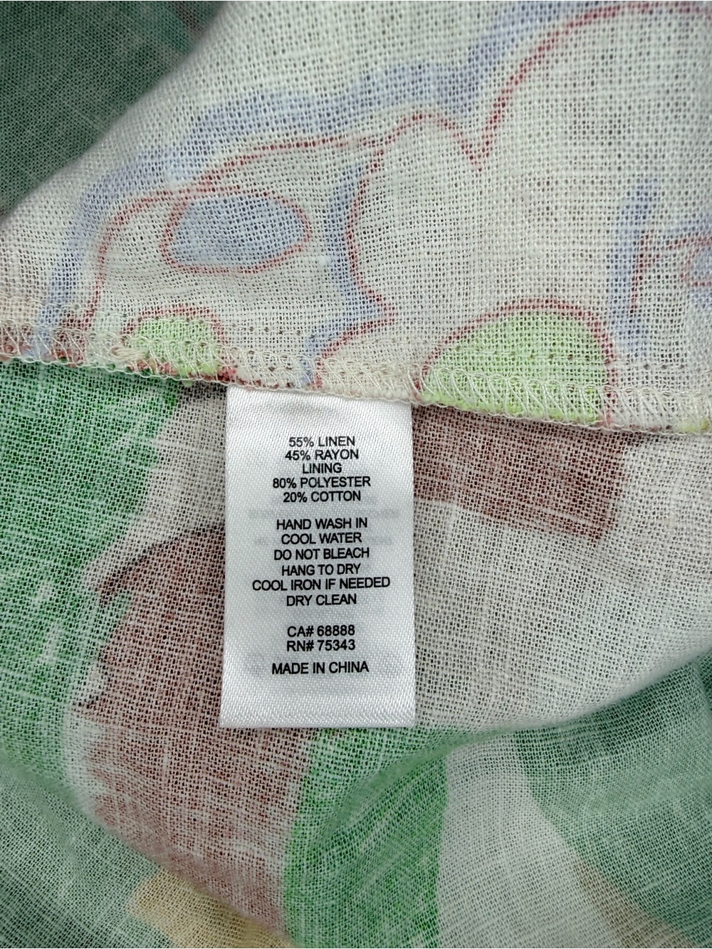 Rachel Zoe Viva La Vida Amigos Linen Blend Printed Maxi Dress M - Picture 6 of 7